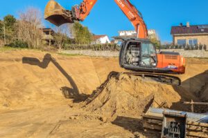 Erstellen einer Baugrube in Hameln