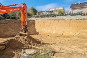 Erstellen einer Baugrube in Hameln