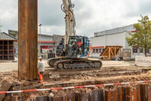 Herstellung eines Spundwandkasten