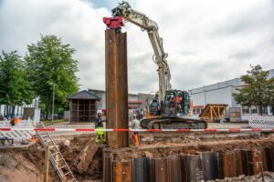 Herstellung eines Spundwandkasten