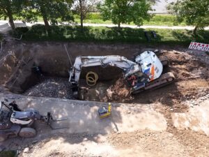 60000 Liter Löschwasserbehältereinbau