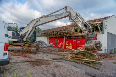 Abriss eines Penny-Marktes in Lemgo