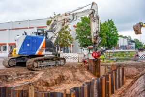 Herstellung eines Spundwandkasten