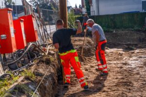 40 Meter lange Spundwand