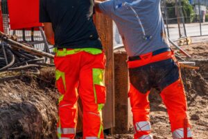 40 Meter lange Spundwand