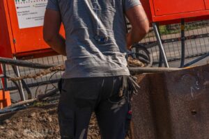 40 Meter lange Spundwand