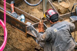 Tiefbauarbeiten bei Conti Hannover