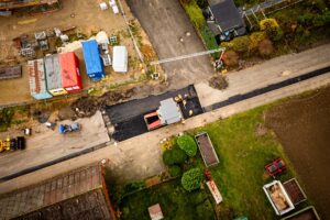 Erschließungsarbeiten für Feuerwehr und Gewerbefläche Erschließungsarbeiten für Feuerwehr und Gewerbefläche