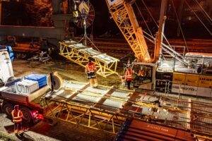 Transport eines Krans